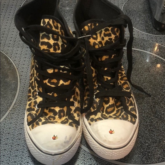Leopard print high tops canvas - Picture 4 of 4